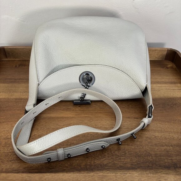 Botkier Waverly Light Gray Pebbled Leather Shoulder Bag - Picture 7 of 10